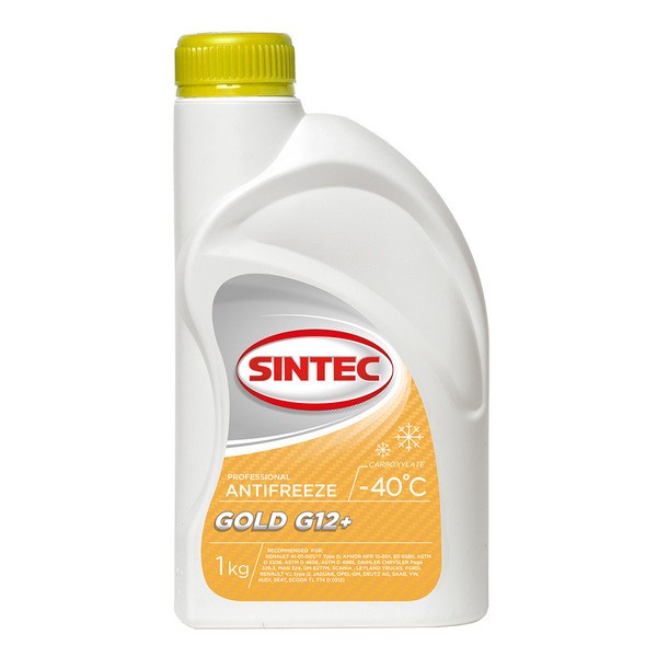 SINTEC Жидкость охлаждающая GOLD G12 желтая 1L