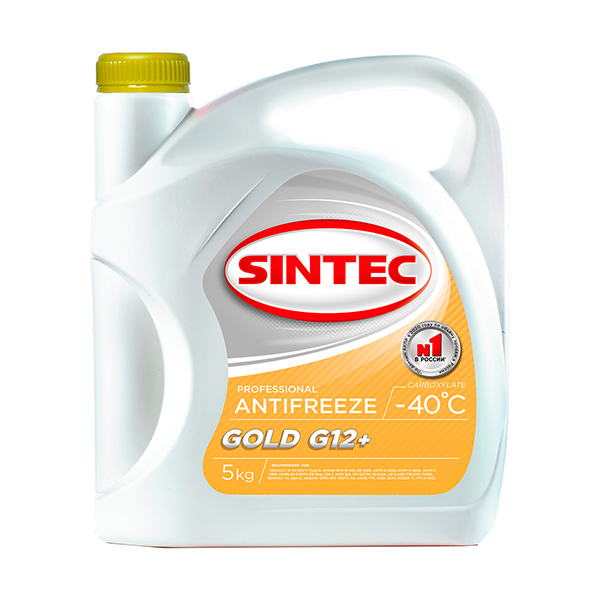 SINTEC Жидкость охлаждающая GOLD G12 желтая 5L